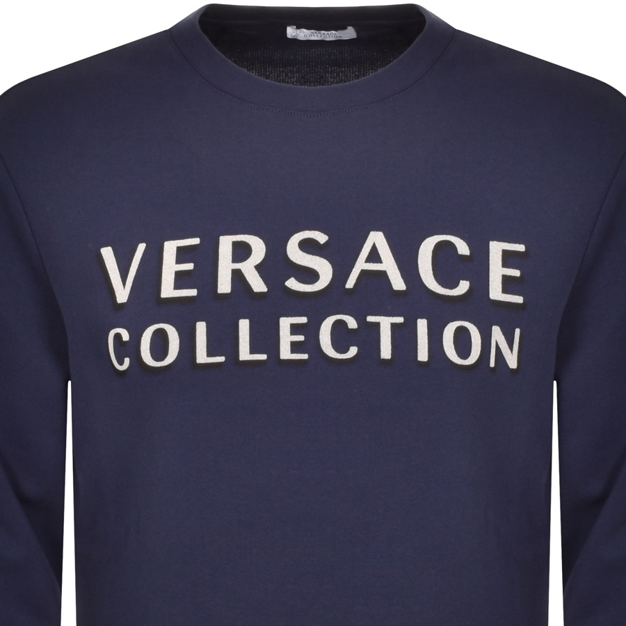 Versace Collection Crew Neck Sweatshirt Blue | Mainline Menswear
